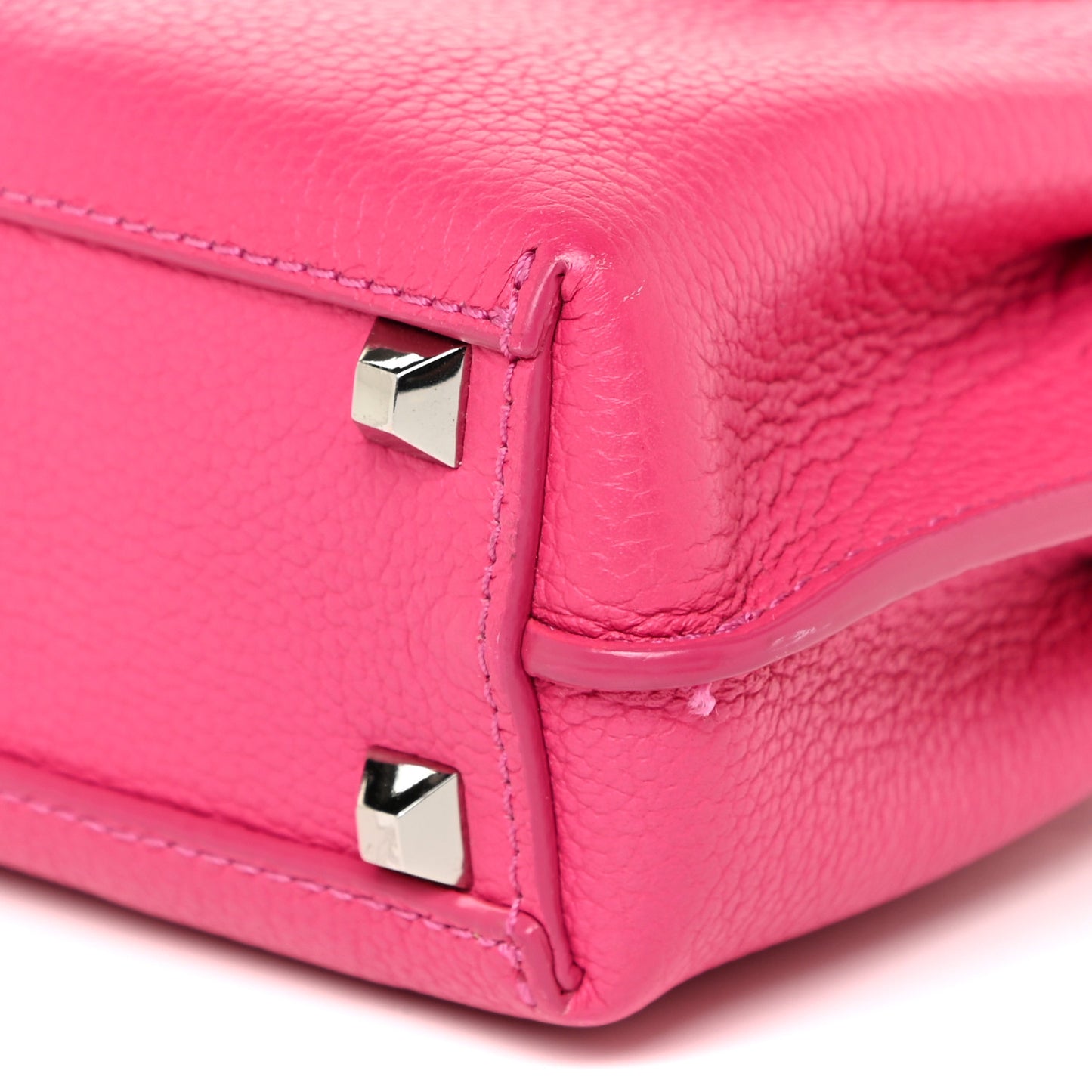 Grained Calfskin X-Mini Milla Tote Beetroot Pink