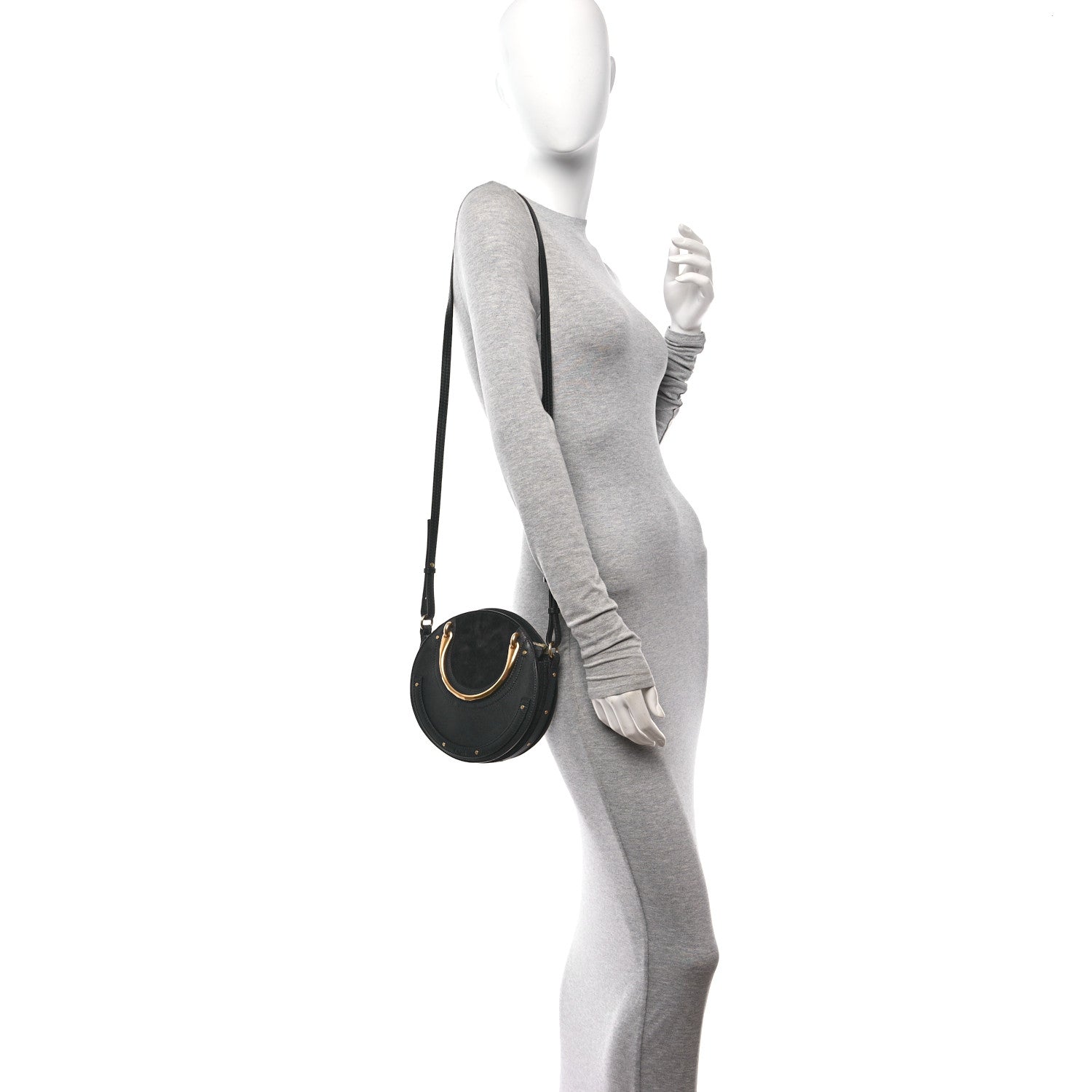 Chloe Shiny Goatskin Suede Small Pixie Bag Full Blue 2 of 11