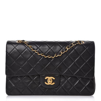 Chanel Lambskin Quilted Medium Double Flap Black 1 of 9