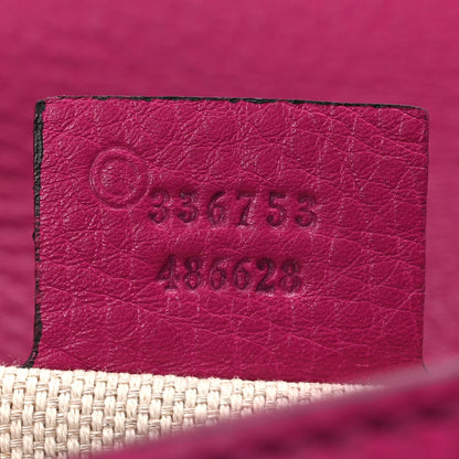 Gucci Pebbled Calfskin Medium Soho Clutch Bright Bouganville 7 of 7