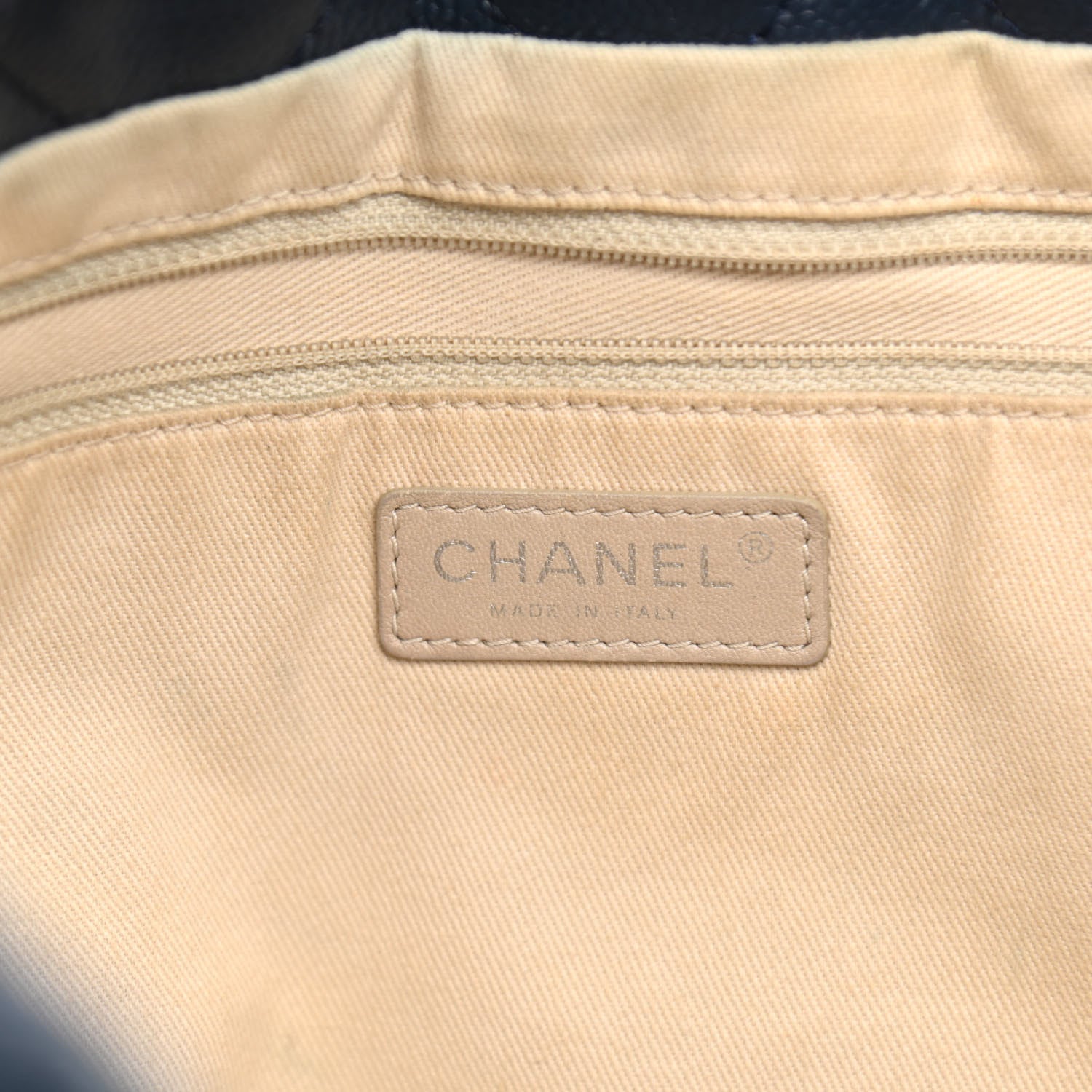 Chanel Caviar Timeless CC Soft Tote Navy Blue 6 of 13