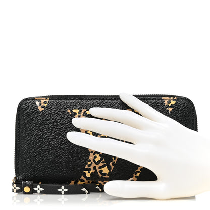 Louis Vuitton Monogram Giant Jungle Zippy Wallet Black 2 of 9