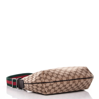 Gucci Monogram Web Medium Half Moon Hobo Dark Brown 4 of 7