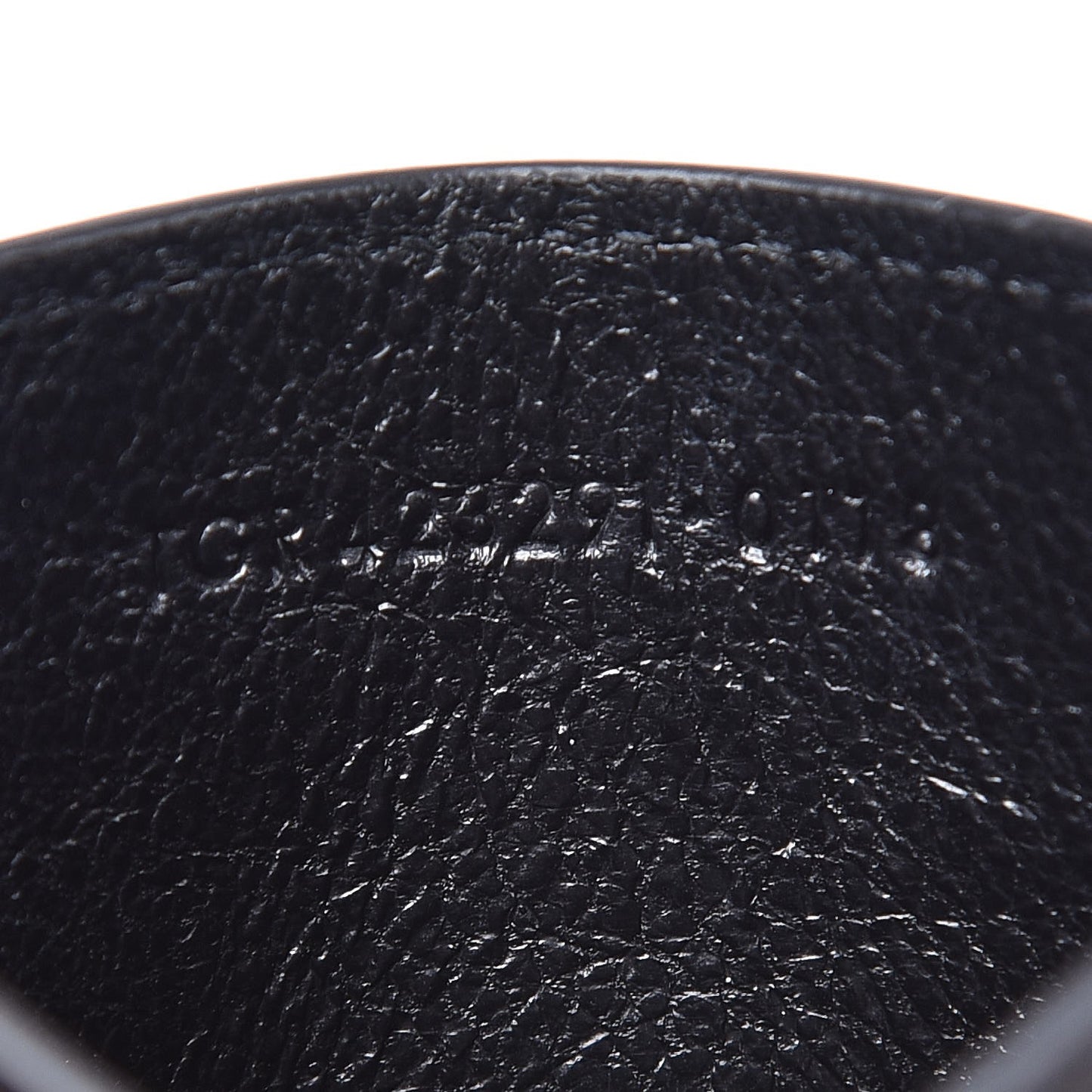 Grain De Poudre Matelasse Chevron Monogram Credit Card Case Black