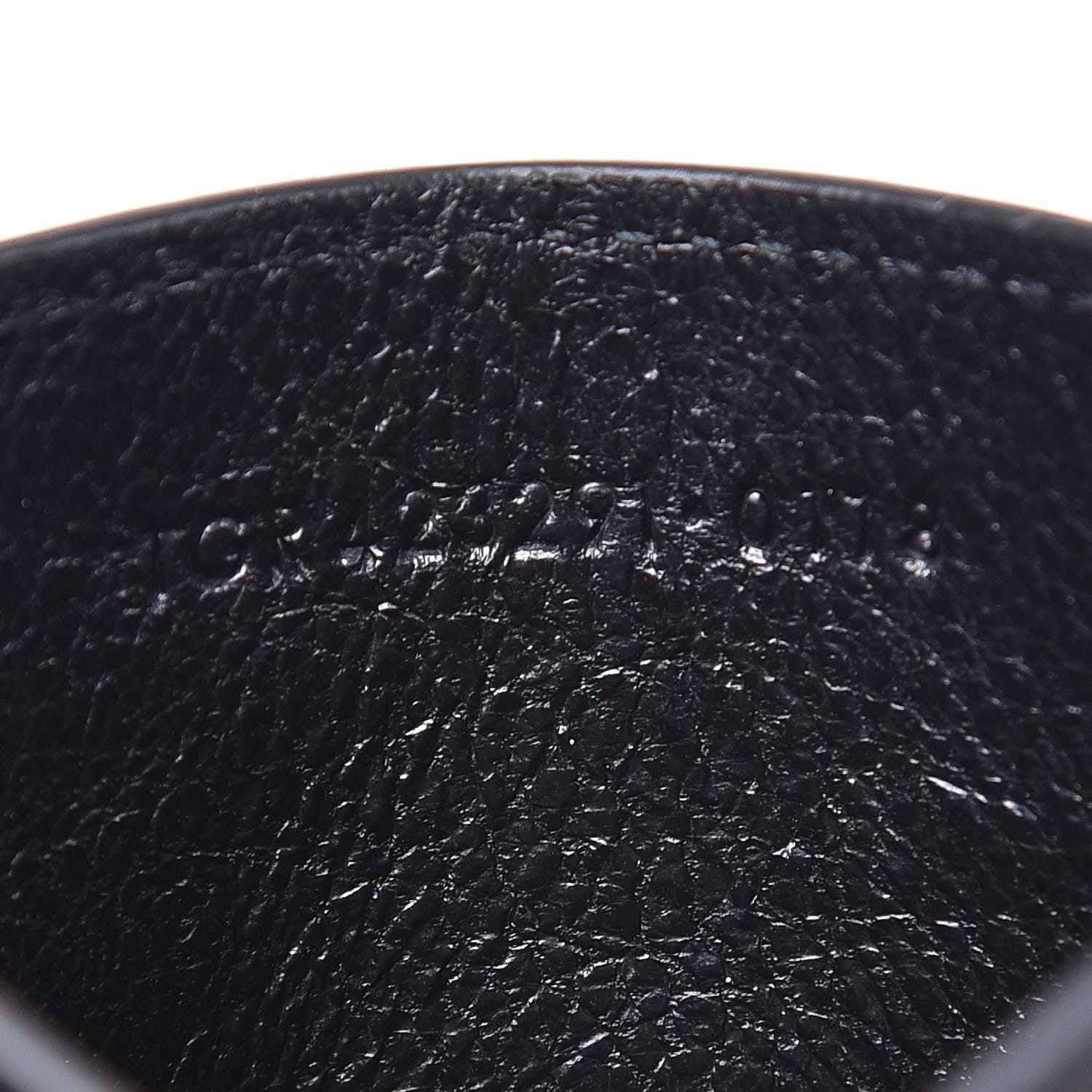 Saint Laurent Grain De Poudre Matelasse Chevron Monogram Credit Card Case Black 7 of 8