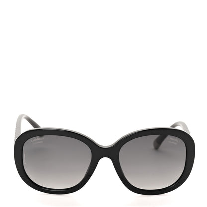 Chanel Acetate Quilted CC Polarized Sunglasses 5328 Black 2 of 7