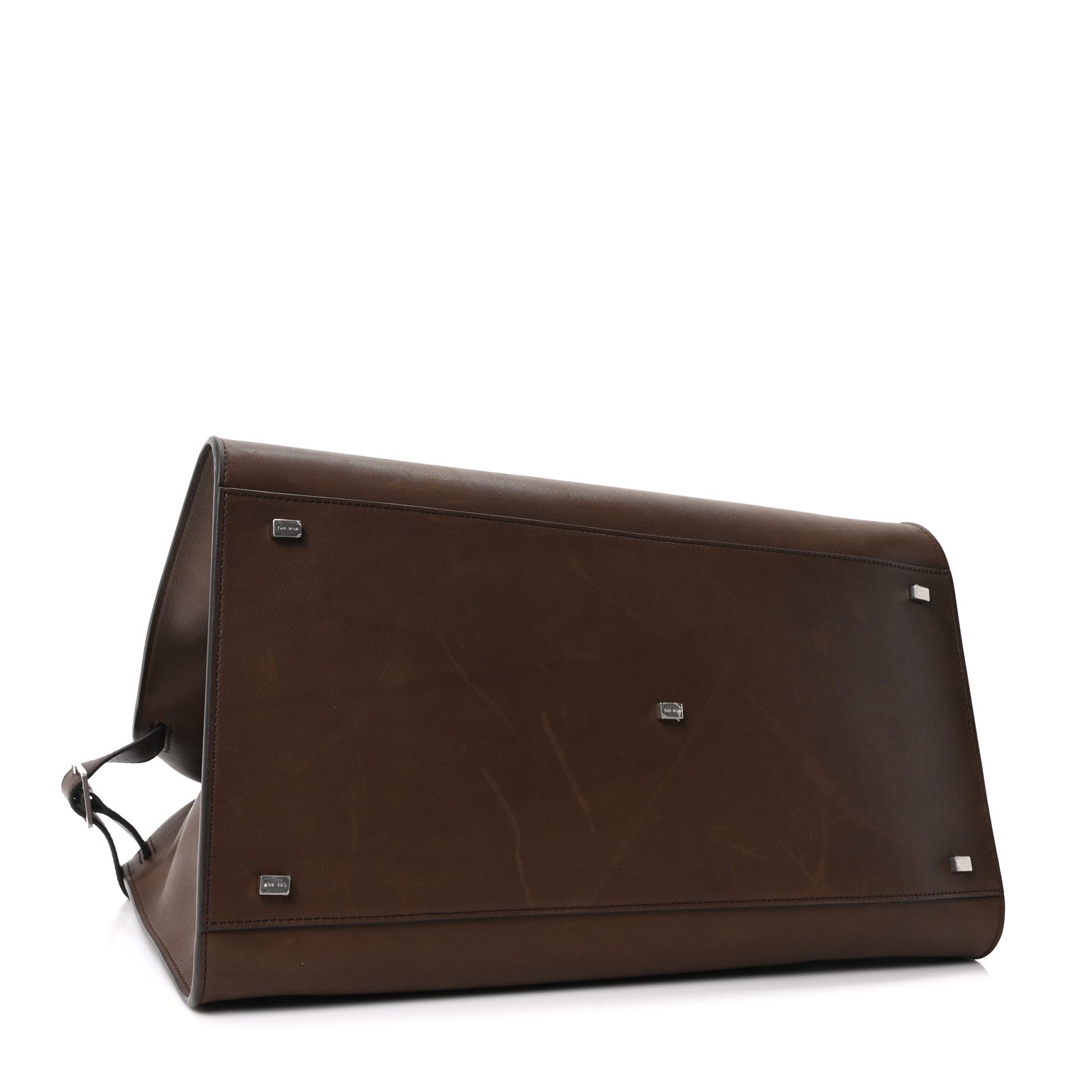 The Row Polished Saddle Calfskin Soft Margaux 17 Dark Brown 3 of 8
