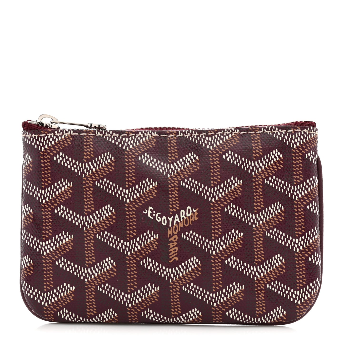 Goyardine Nano Senat Key Pouch Burgundy