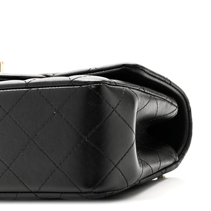 Chanel Lambskin Quilted Mini Top Handle Rectangular Flap Black 10 of 11