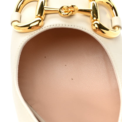 Gucci Nappa Horsebit Platform 35/120mm Slingback Pumps 38 New Mystic White 8 of 14