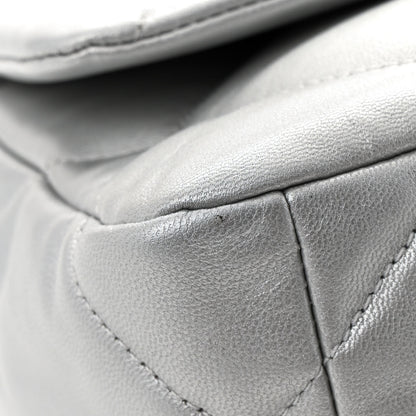 Chanel Metallic Lambskin Quilted Medium Chanel 19 Flap Silver 11 of 11