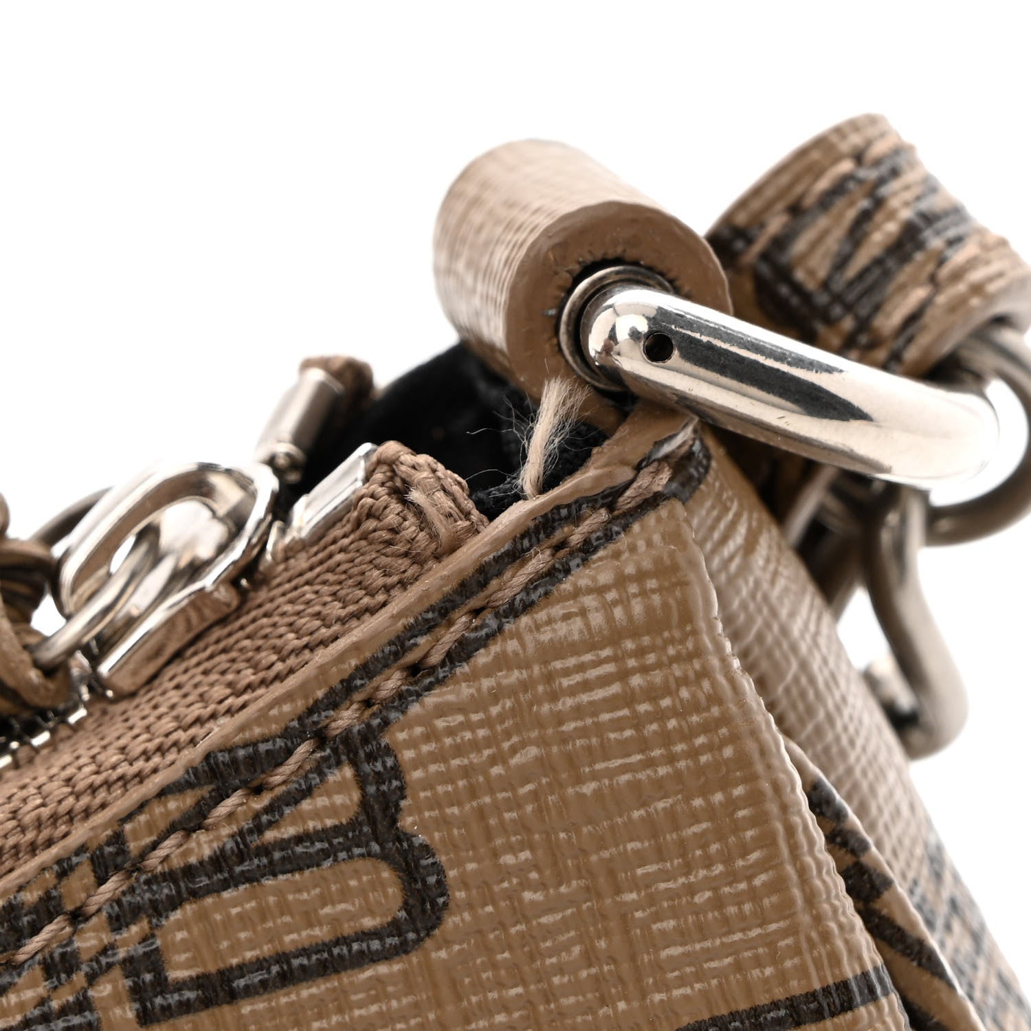 Balenciaga Coated Canvas BB Monogram Le Cagole Mini Purse With Chain Beige Brown 12 of 13