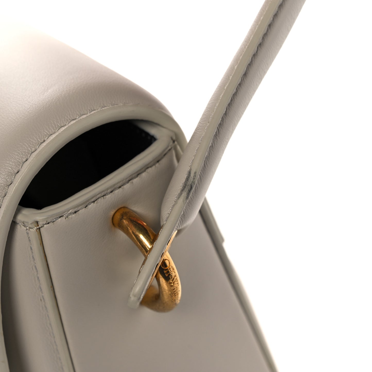 Calfskin Burrow 22 Shoulder Bag Beige