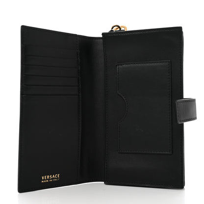 Versace Vitello Medusa Iphone Wristlet Wallet Black 5 of 9