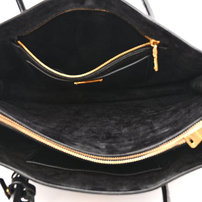 Miu Miu Goatskin Madras Tote Black 5 of 18