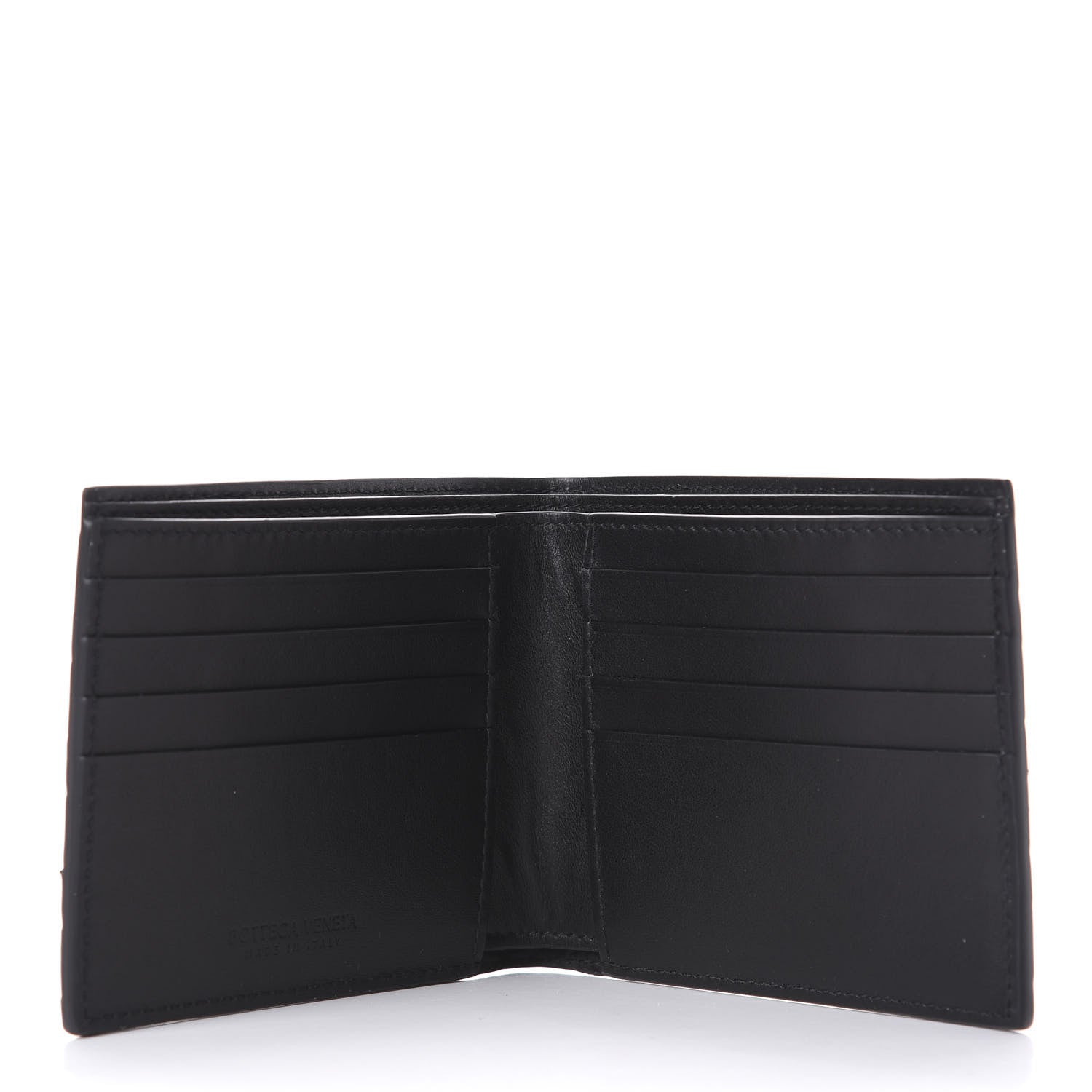 Bottega Veneta Nappa Maxi Intrecciato Bi-Fold Wallet Black 5 of 11