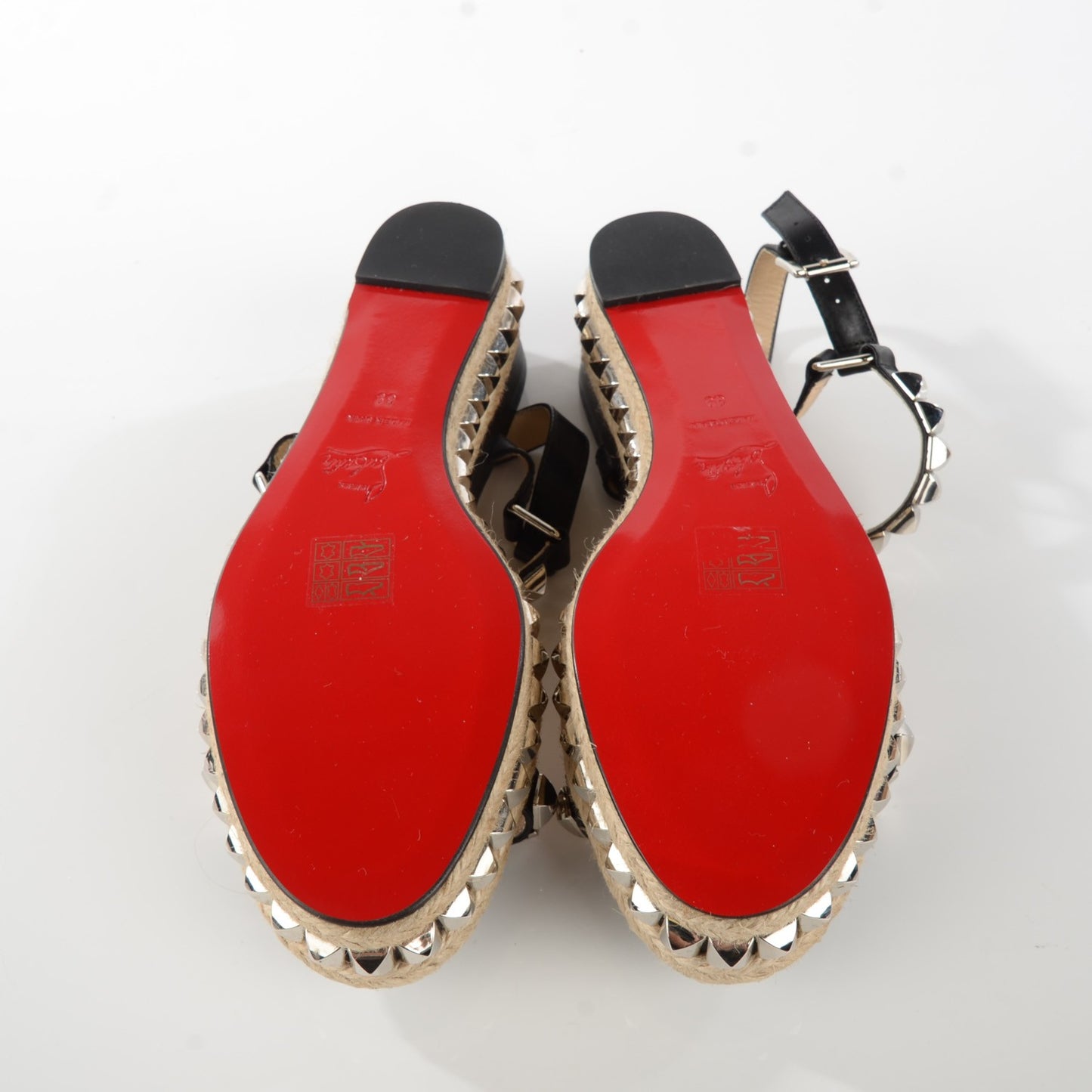 Calfskin Cataclou 60 Platform Sandals 39 Black Silver