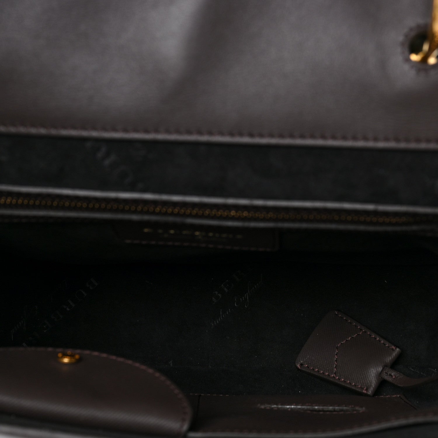 Burberry Trench Calfskin Medium DK88 Top Handle Bag Dark Chocolate 5 of 8