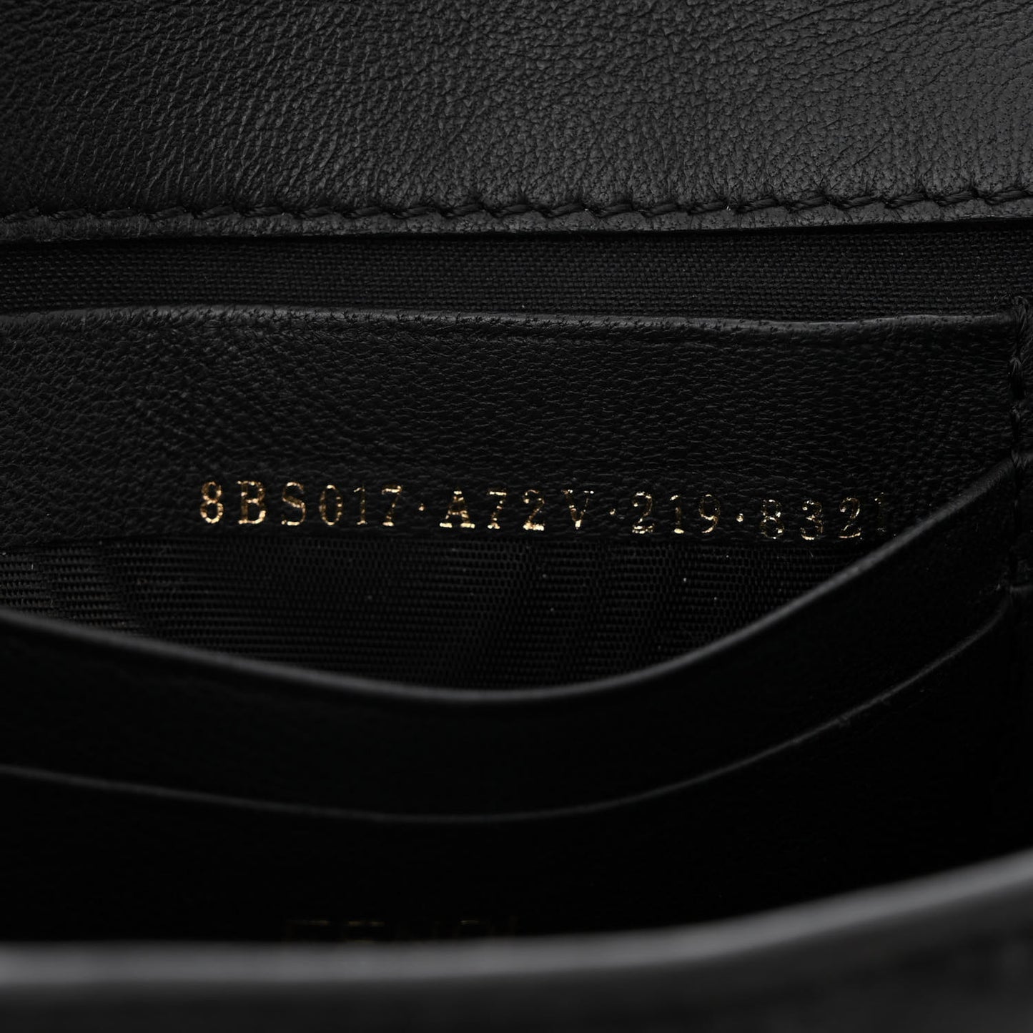 Nappa FF 1974 Embossed Mini Baguette Black