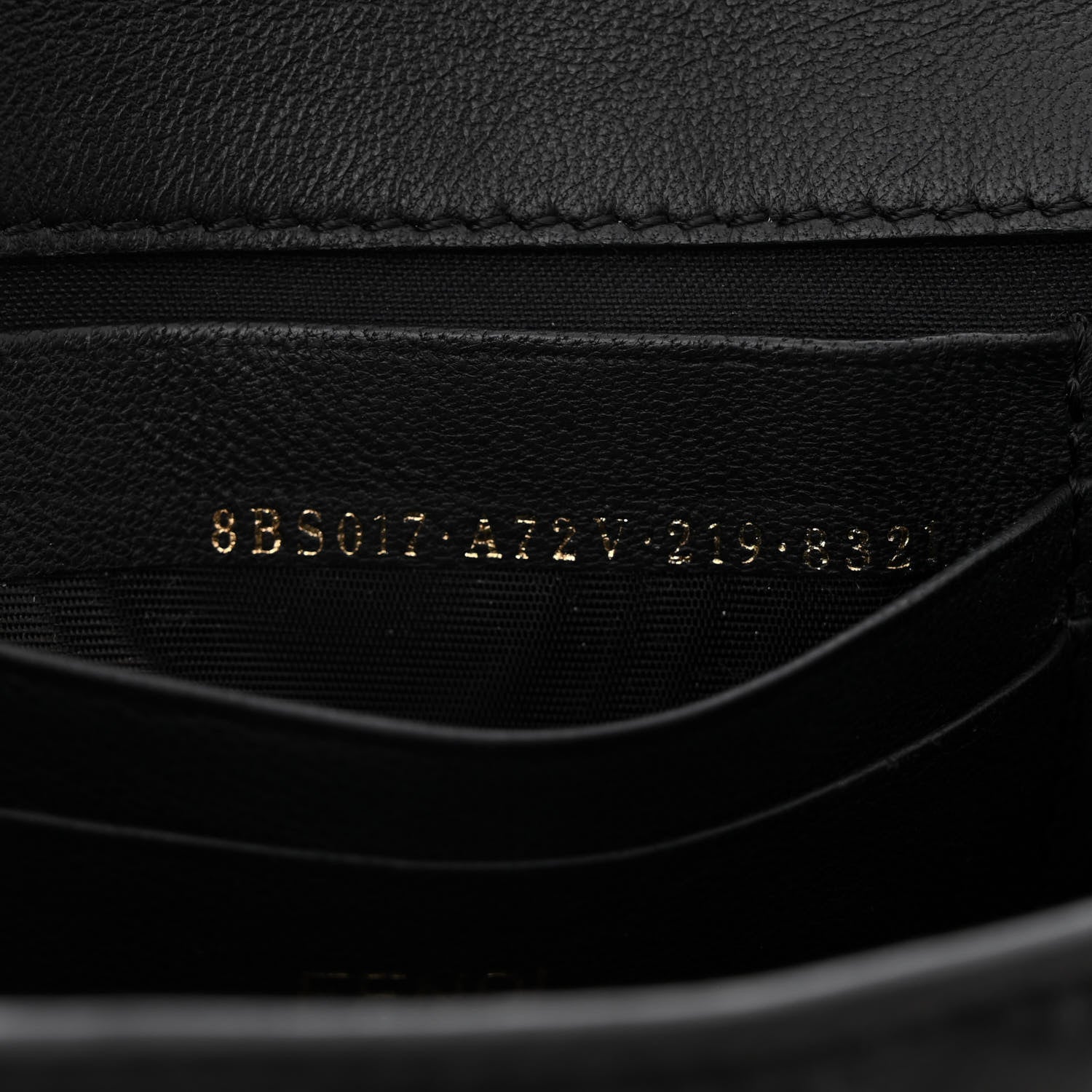 Fendi Nappa FF 1974 Embossed Mini Baguette Black 7 of 10