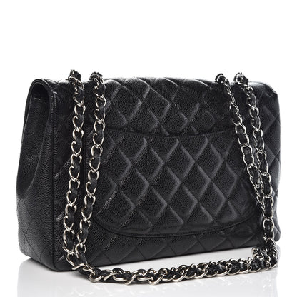 Chanel Caviar Quilted Jumbo Single Flap Black 4 of 15
