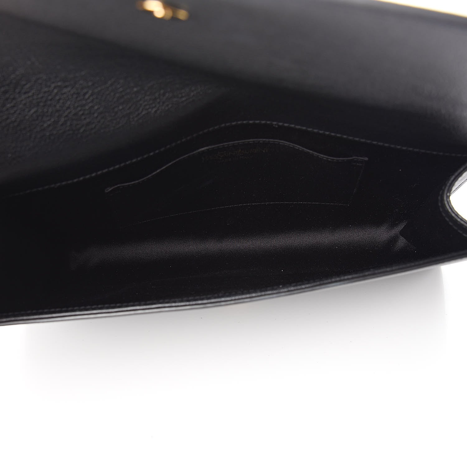 Saint Laurent Calfskin Monogram Large Belle De Jour Clutch Black 5 of 10