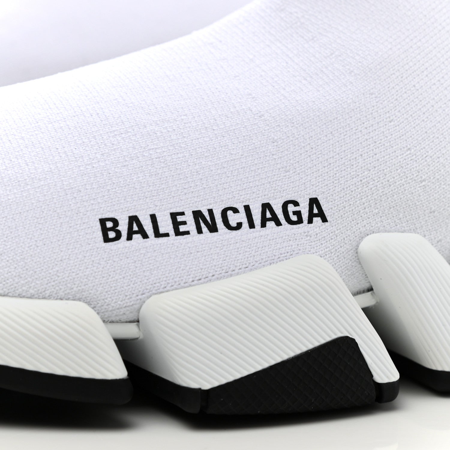 Balenciaga Technical 3D Recycled Knit Striped Womens Speed 2.0 Sneakers 38 White Multicolor 7 of 7