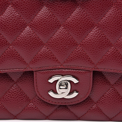 Chanel Caviar Quilted Medium Double Flap Dark Red 8 of 16