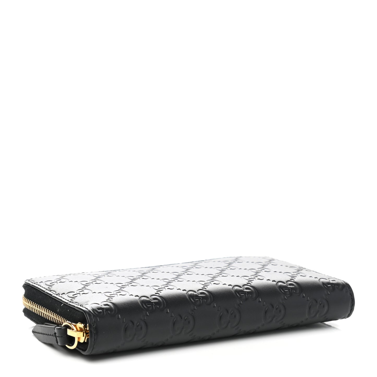 Guccissima Signature Zip Around Wallet Black