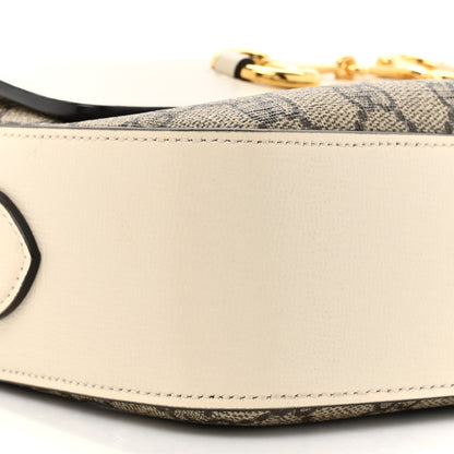 Gucci GG Supreme Monogram Small Horsebit 1955 Shoulder Bag Beige Mystic White 10 of 13