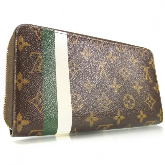 Monogram Groom Zippy Organizer Wallet Green