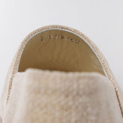 Chanel Toile Sequin CC Espadrilles Beige 39 Black Beige 7 of 7