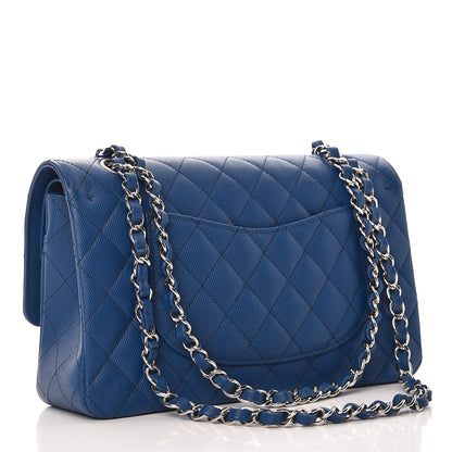 Chanel Caviar Quilted Medium Double Flap Blue 4 of 11