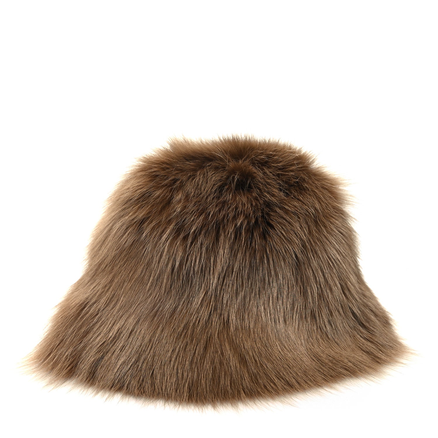 Fendi Fox Fur Bucket Hat M Brown 2 of 7