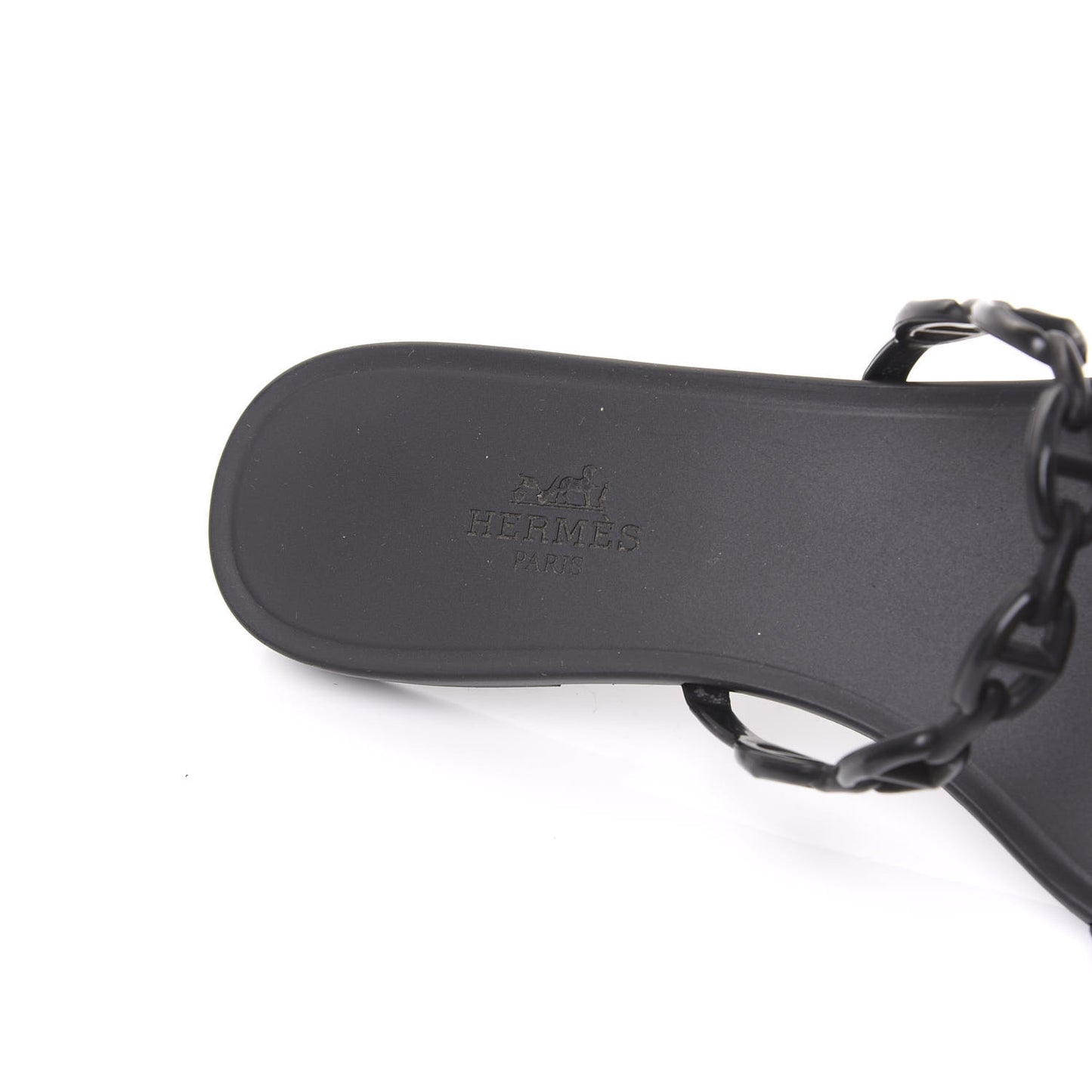 Rubber Chaine d'Ancre Rivage Sandals 37 Black