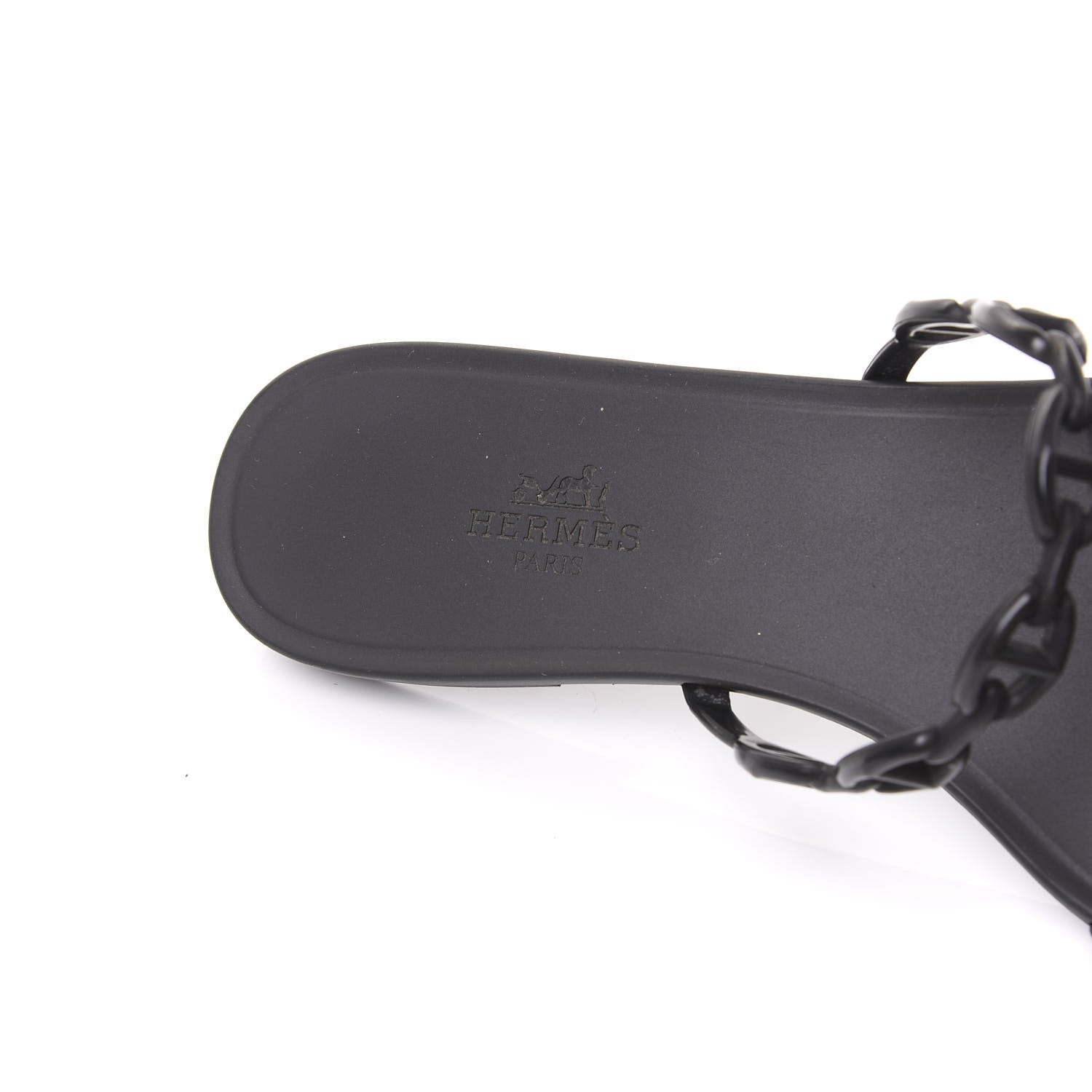Hermes Rubber Chaine d'Ancre Rivage Sandals 37 Black 7 of 9