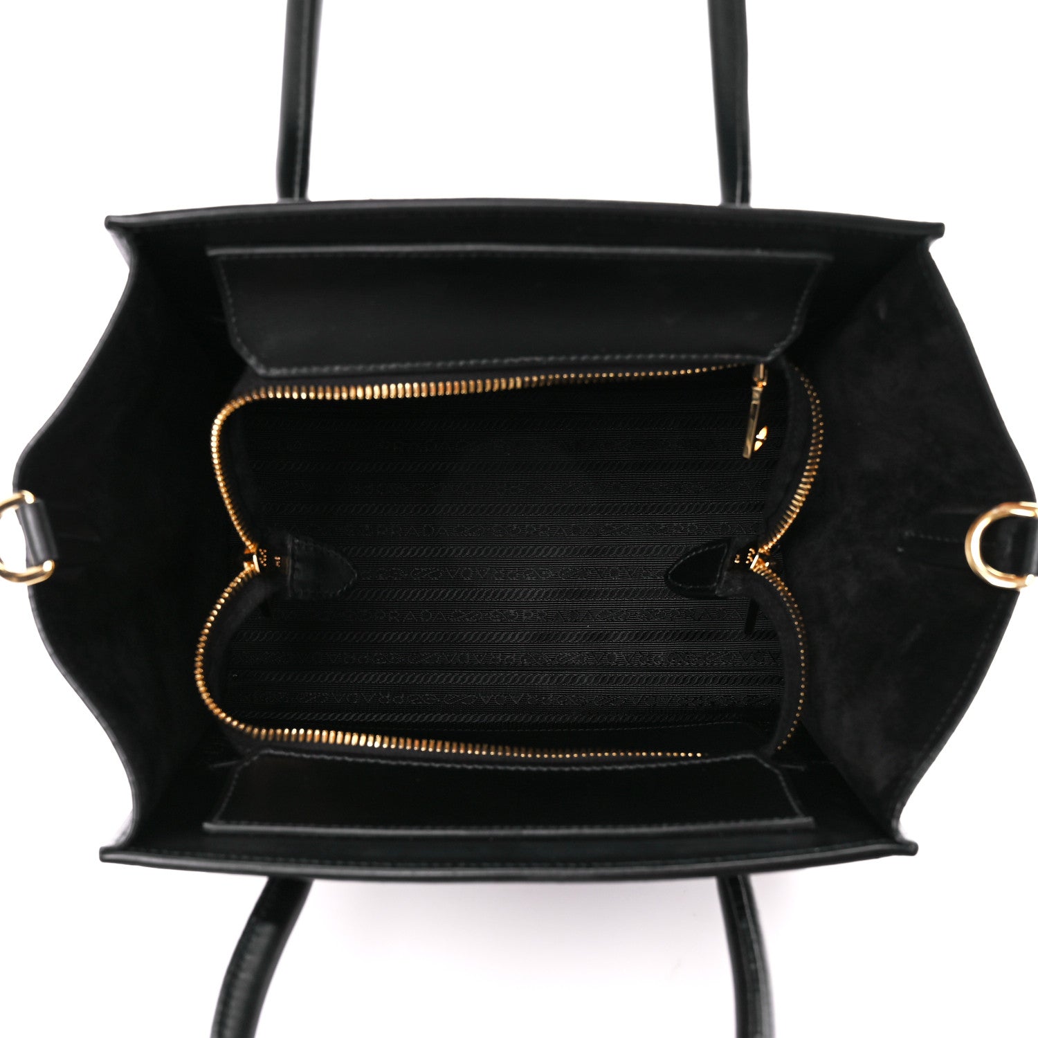 Prada Vitello Glace Calfskin Twin Pocket Tote Black 5 of 11