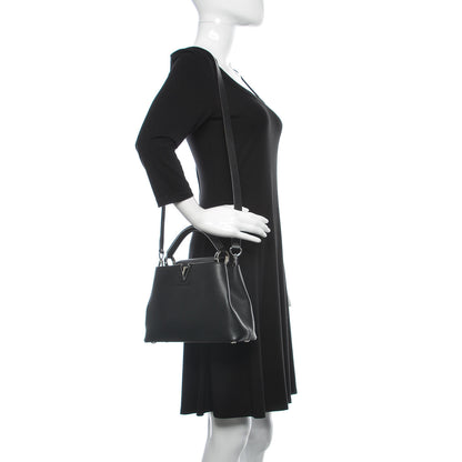 Louis Vuitton Taurillon Capucines BB Black 2 of 9
