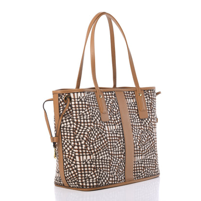 MCM Visetos Medium Liz Reversible Shopper Tote Cognac 4 of 14