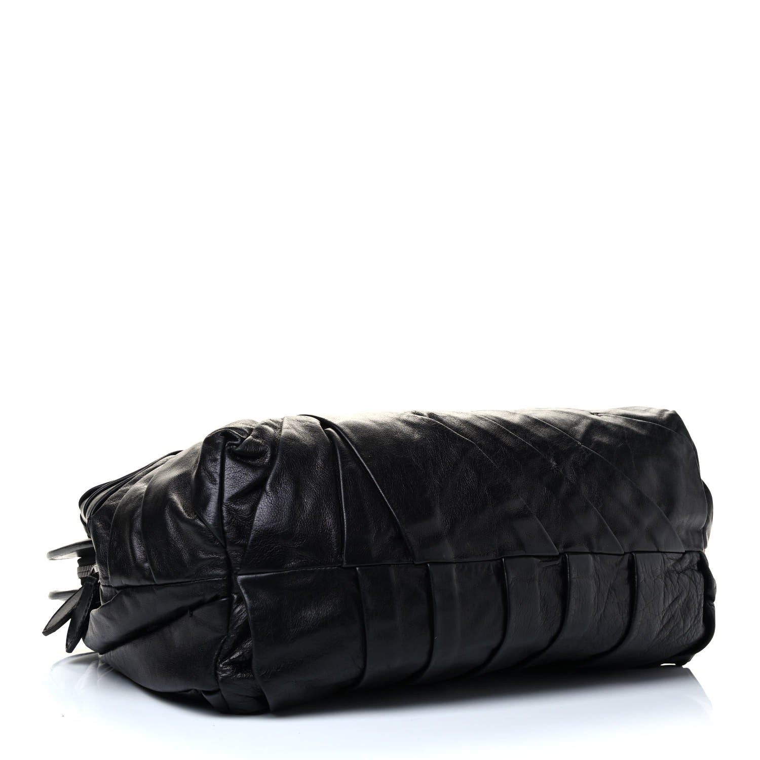 Valentino Garavani Lambskin Pleated Frame Tote Black 4 of 5