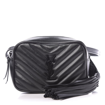 Saint Laurent Calfskin Matelasse Monogram Lou Belt Bag Black 1 of 11
