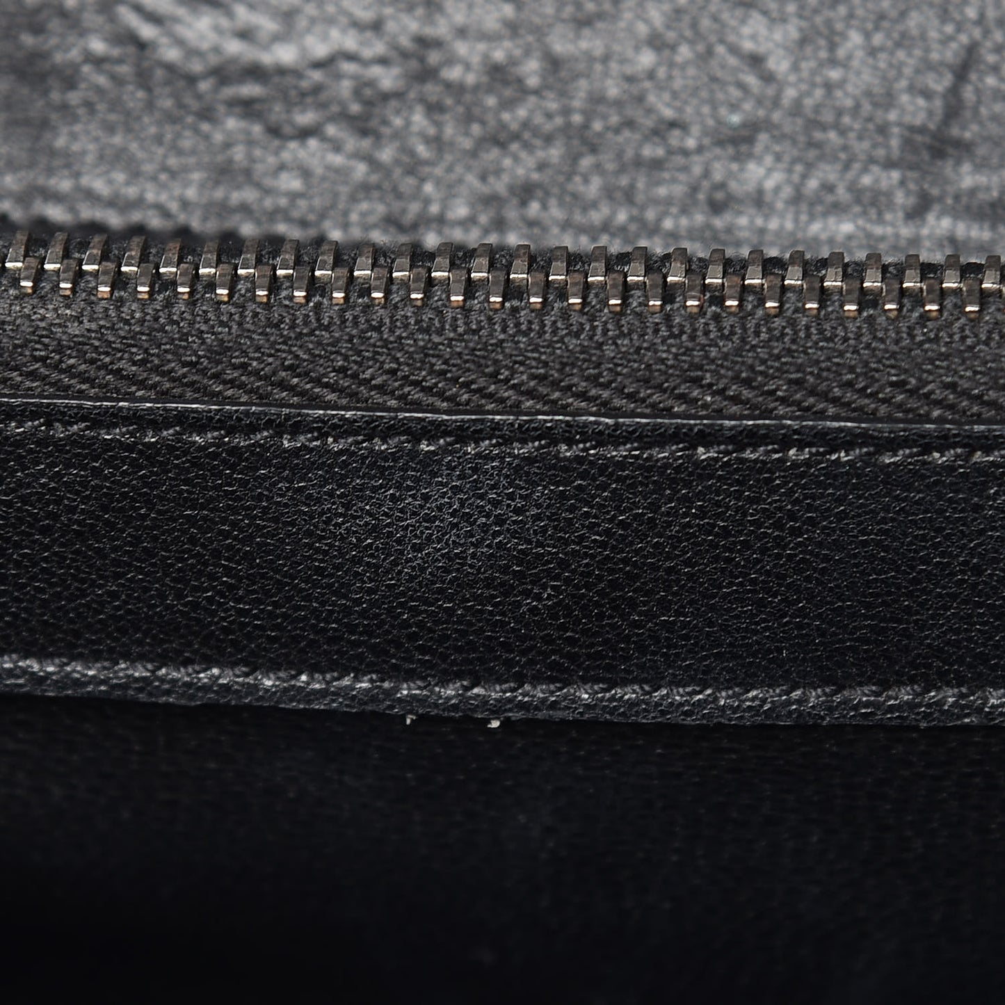 Sheepskin Matelasse Chevron Monogram Large College Satchel Black