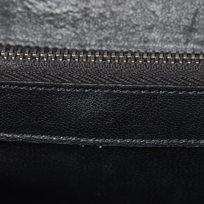 Saint Laurent Sheepskin Matelasse Chevron Monogram Large College Satchel Black 14 of 23