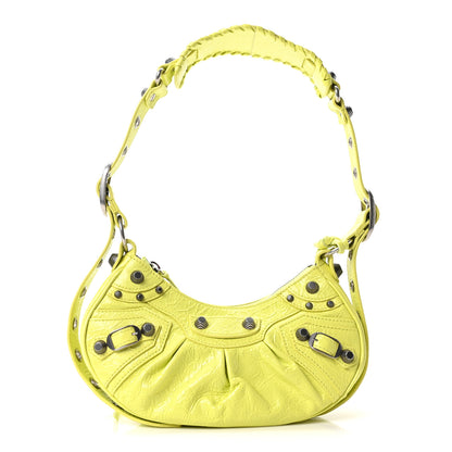 Balenciaga Agneau Arena Le Cagole Shoulder Bag XS Lime 1 of 11