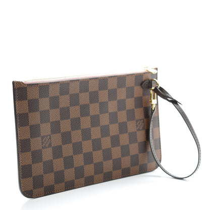 Louis Vuitton Damier Ebene Neverfull MM GM Pochette Rose Ballerine 3 of 10
