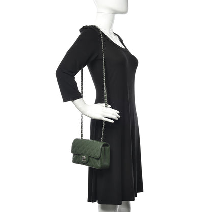 Chanel Caviar Quilted Mini Rectangular Flap Green 2 of 12