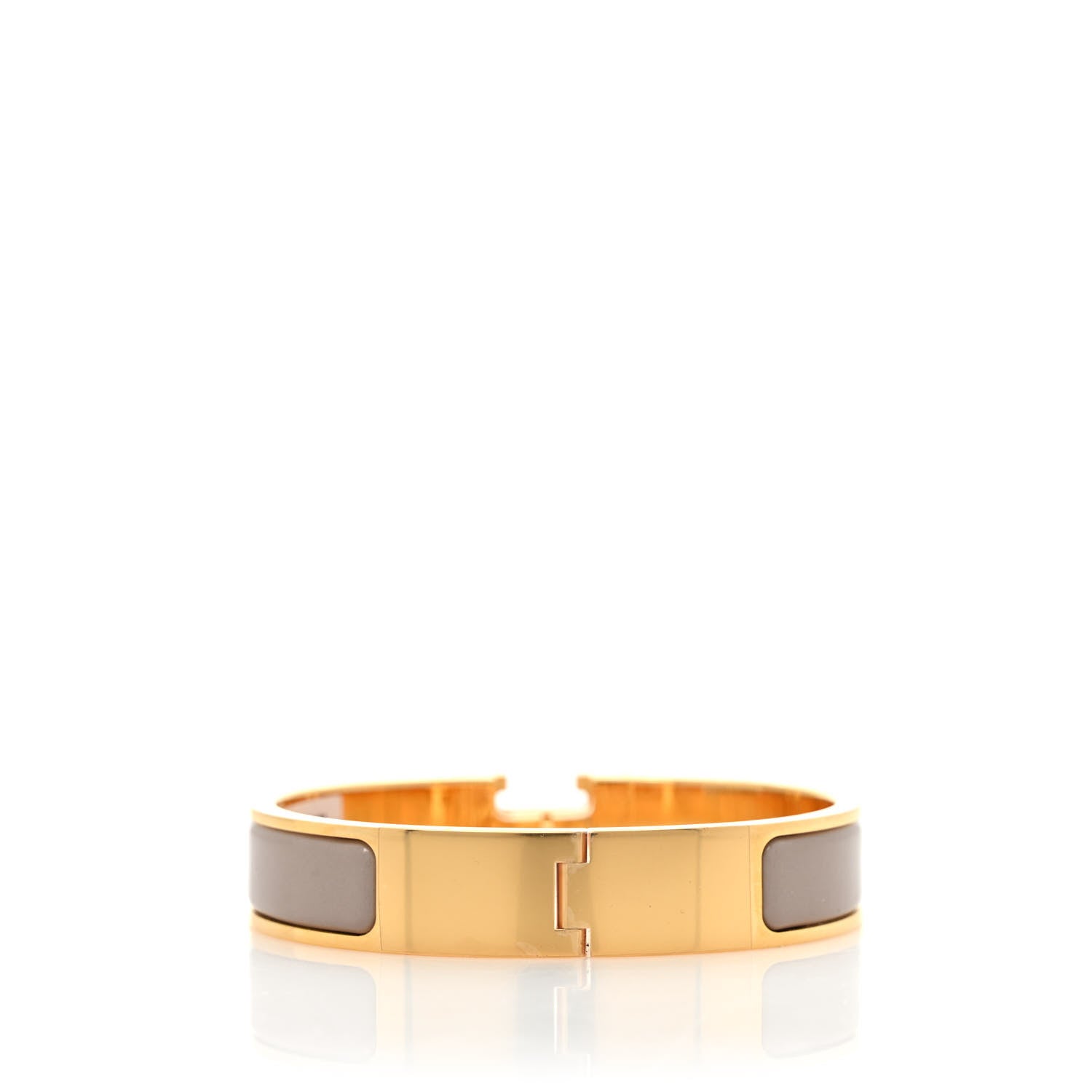 Hermes Enamel Narrow Clic Clac H Bracelet PM Marron Glace 3 of 5