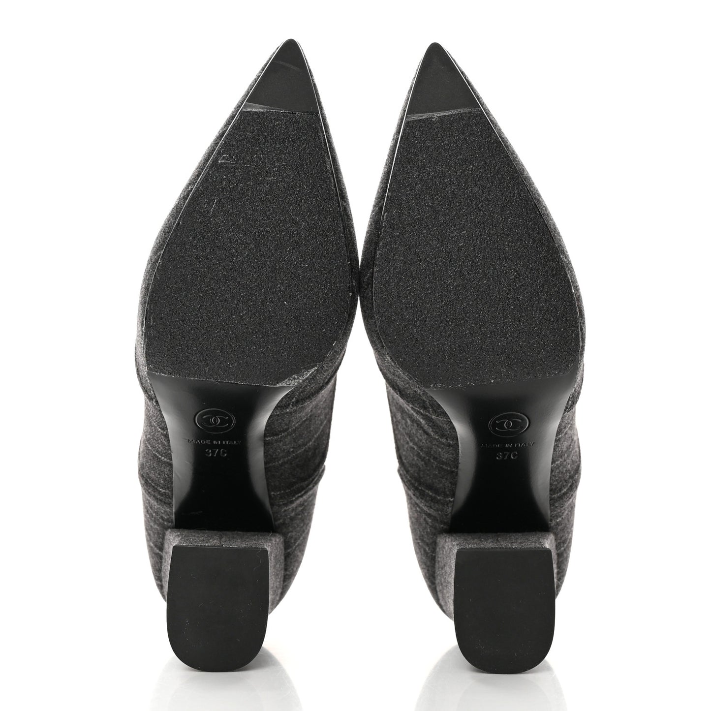 Fabric Lace Up Ankle Booties 37 Grey