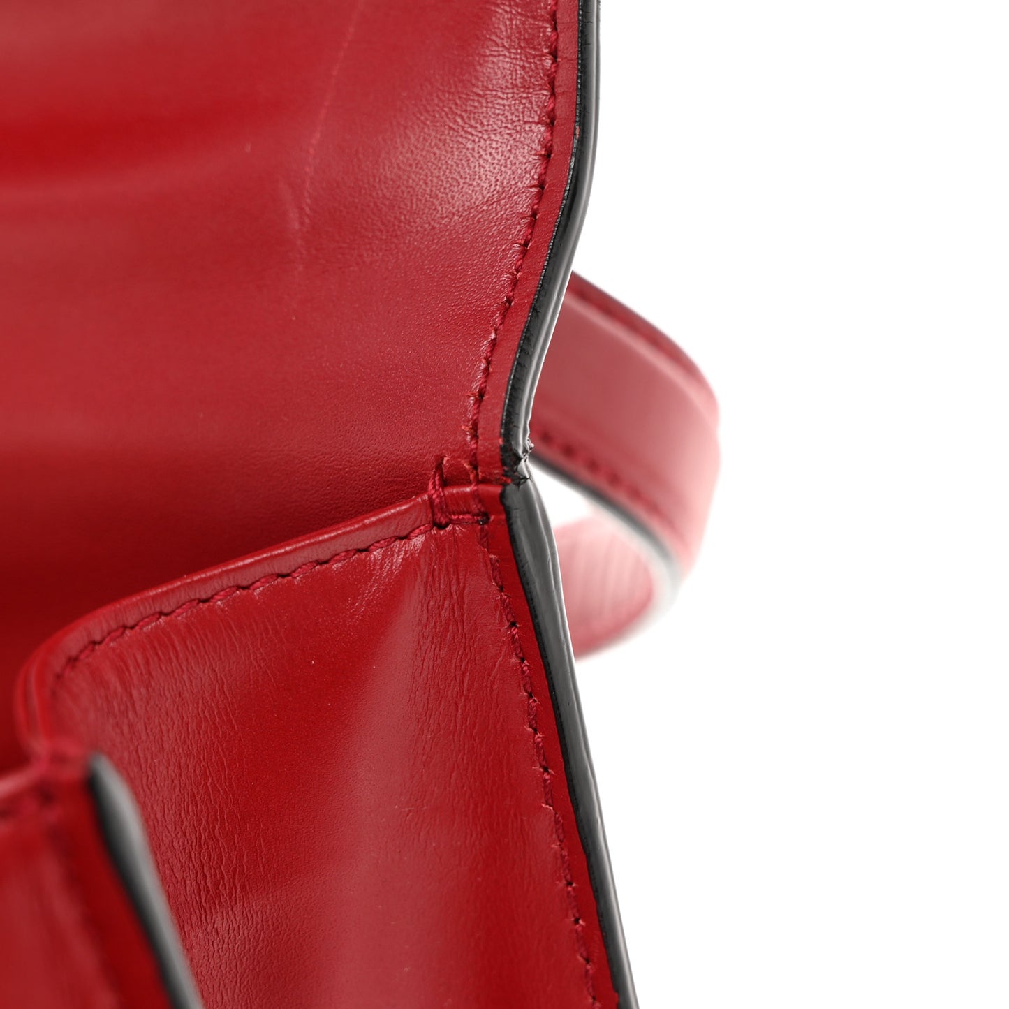 Calfskin Large Serpenti Forever Top Handle Red