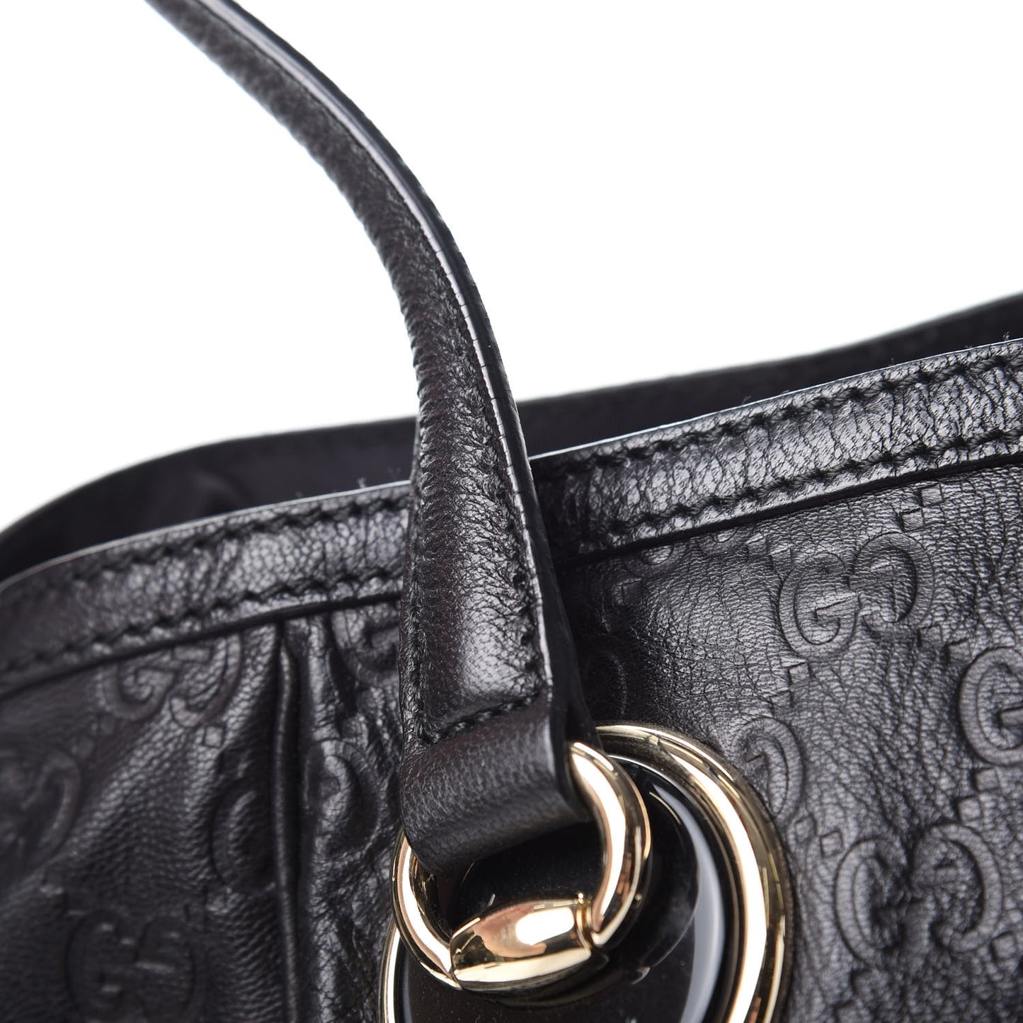 Guccissima Full Moon Tote Black